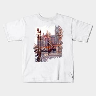 Palace of Westminster. London, UK Kids T-Shirt